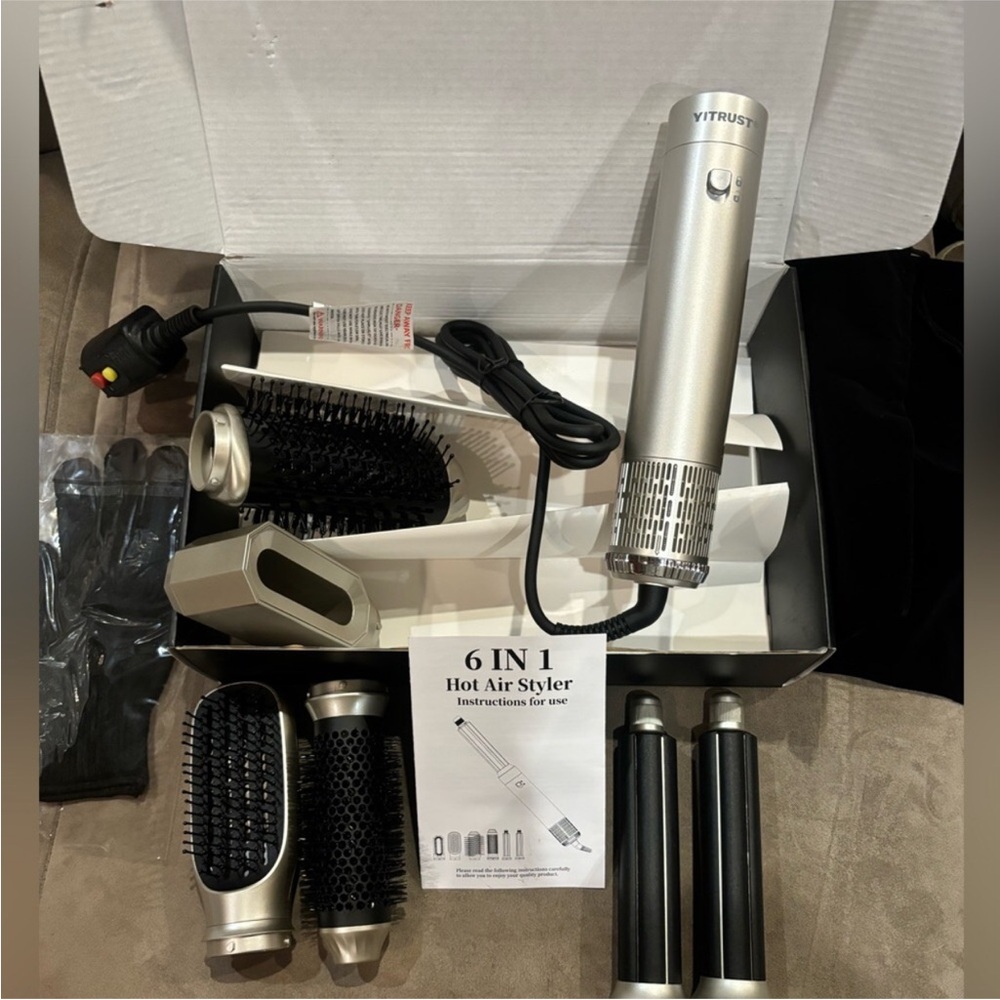 6 in 1 rotating hair styler NWT